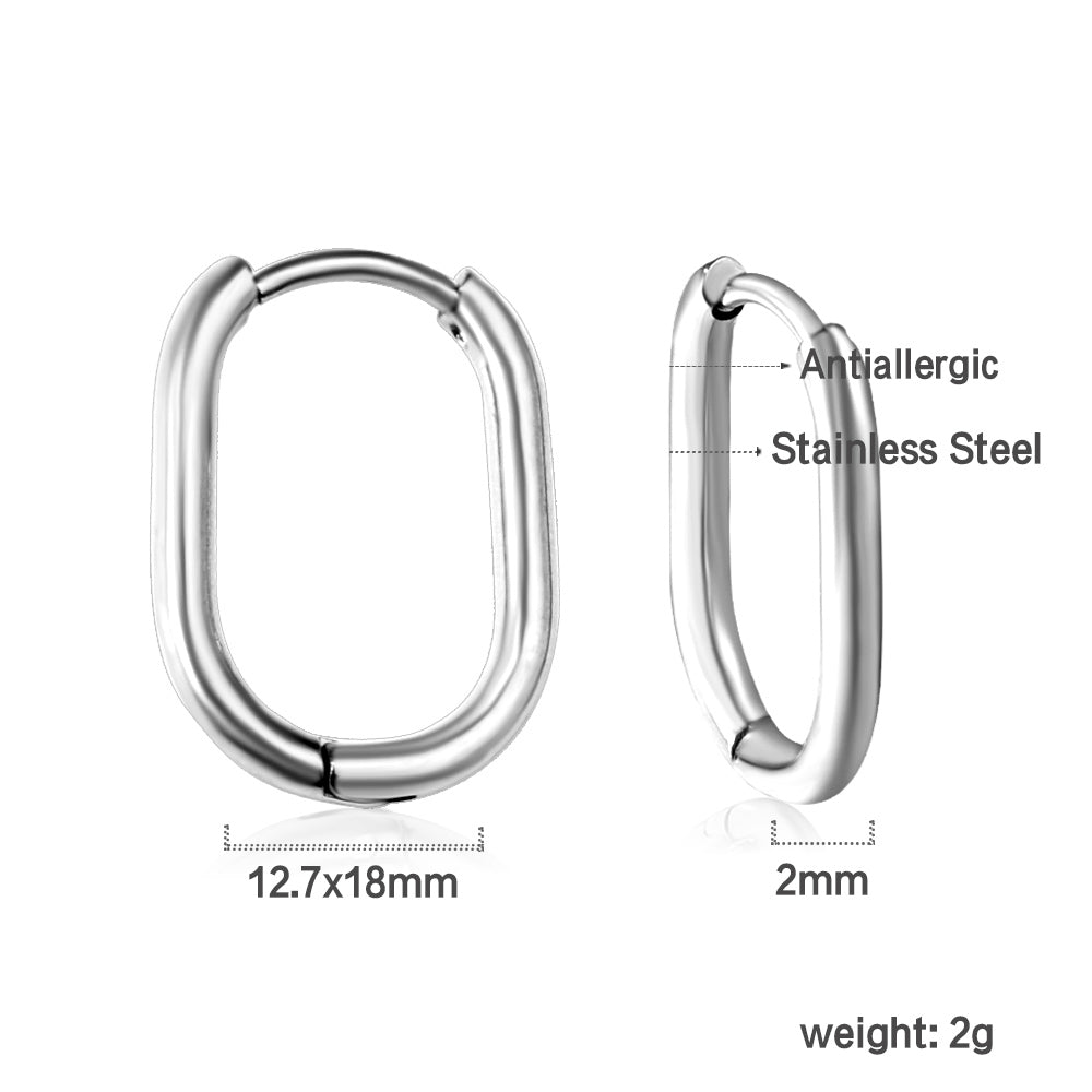 Wholesale U-shaped minimalist earrings for everyday wear asonjewelry