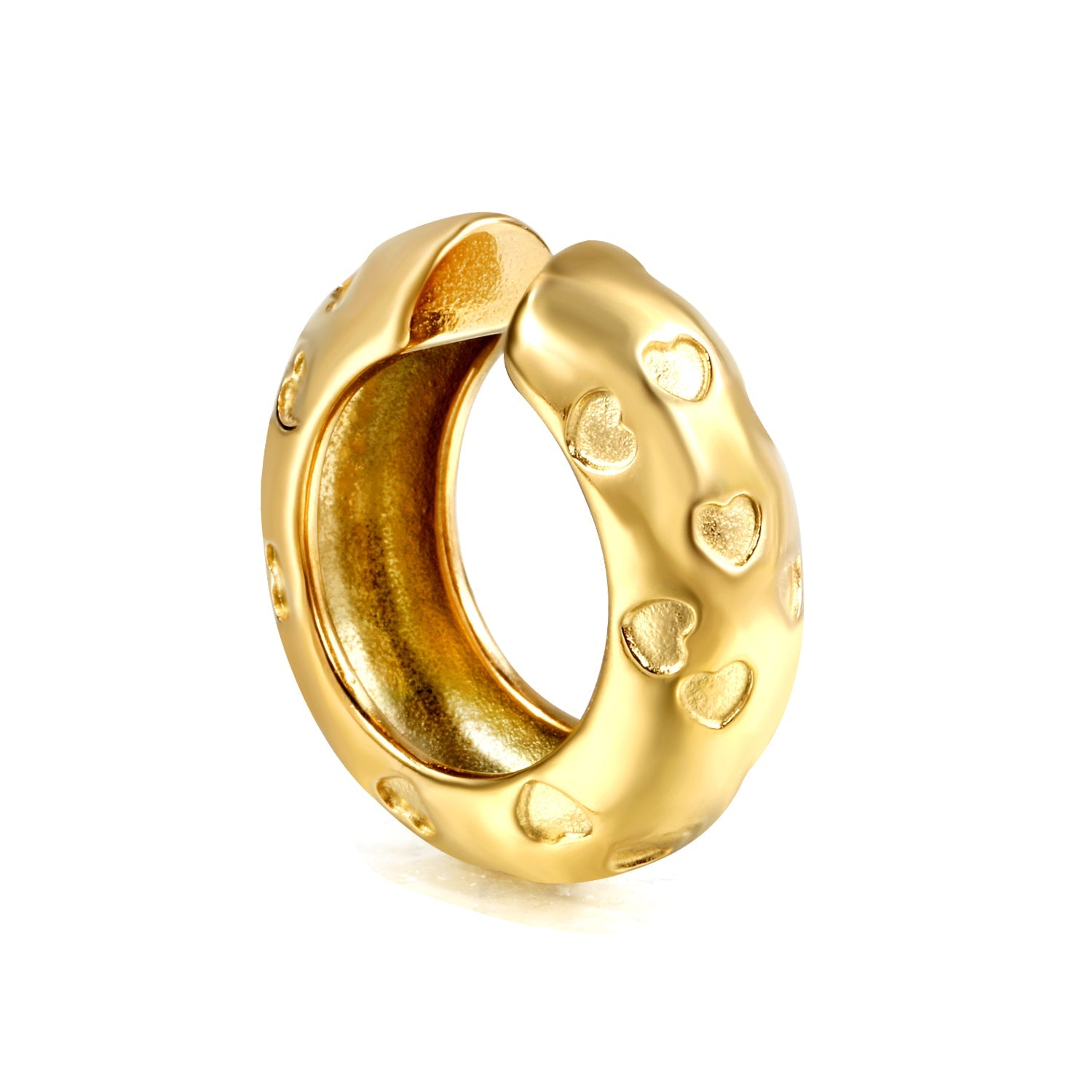 C-shaped with concave heart-shaped ear clips 6*30mm asonjewelry