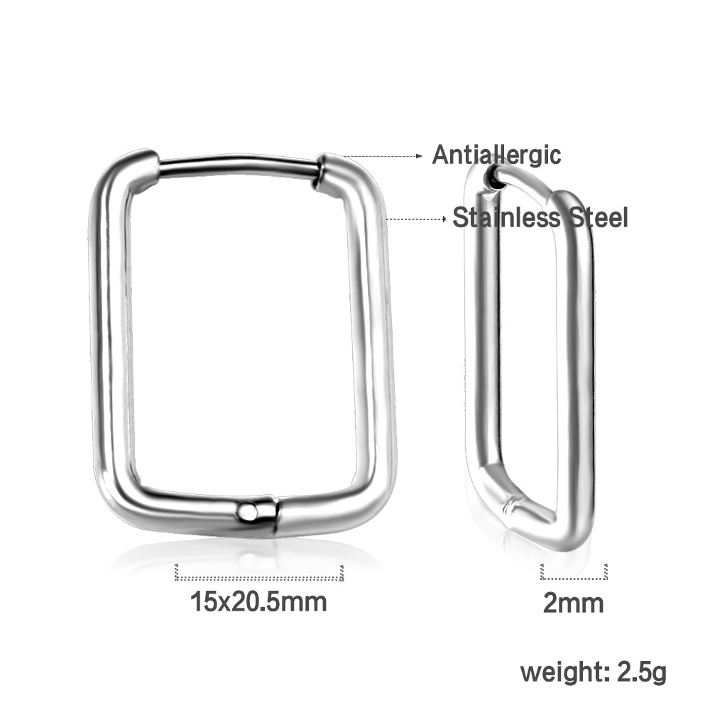Rectangular ear buckle asonjewelry