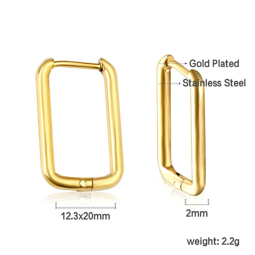 Rectangular ear buckle asonjewelry