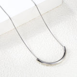 Wire 3*width 32*height 16.3mm flat U-shaped pendant necklace 40+5cm steel color/golden color