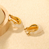 24*27.2mm U-shaped white/transparent black/amber resin ear cuffs gold color