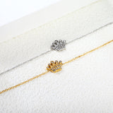 11.3*8.3mm Crown Sticky White Zirconium Circle Accessory Bracelet 17+3cm+6mm Round End Tag