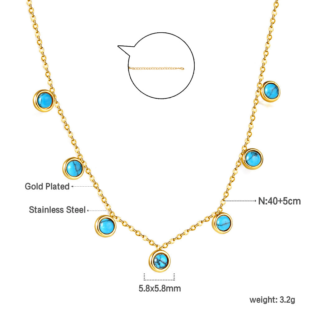 7 Half White Pearls Pendant Necklace 40+5cm asonjewelry