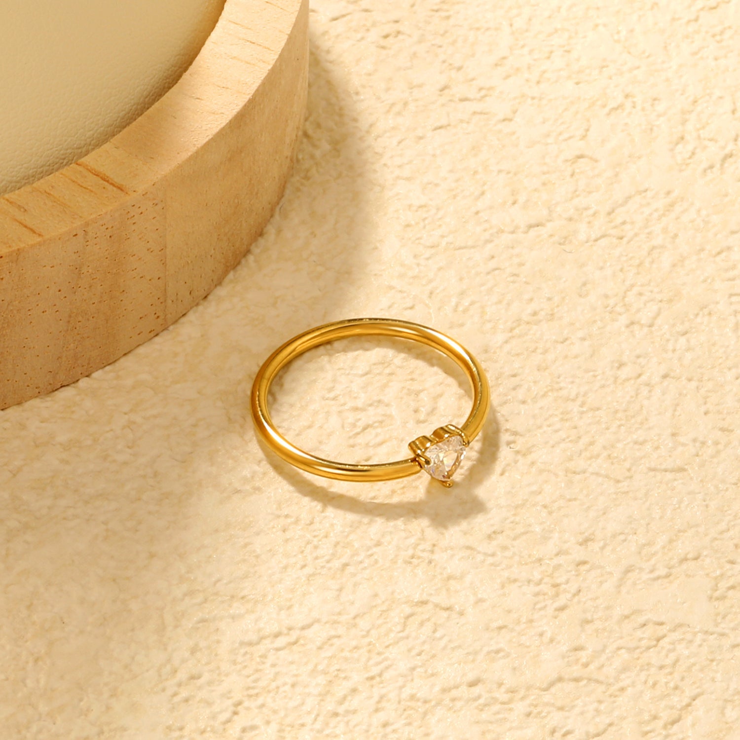 Gold Delicate CZ Open Rings asonjewelry
