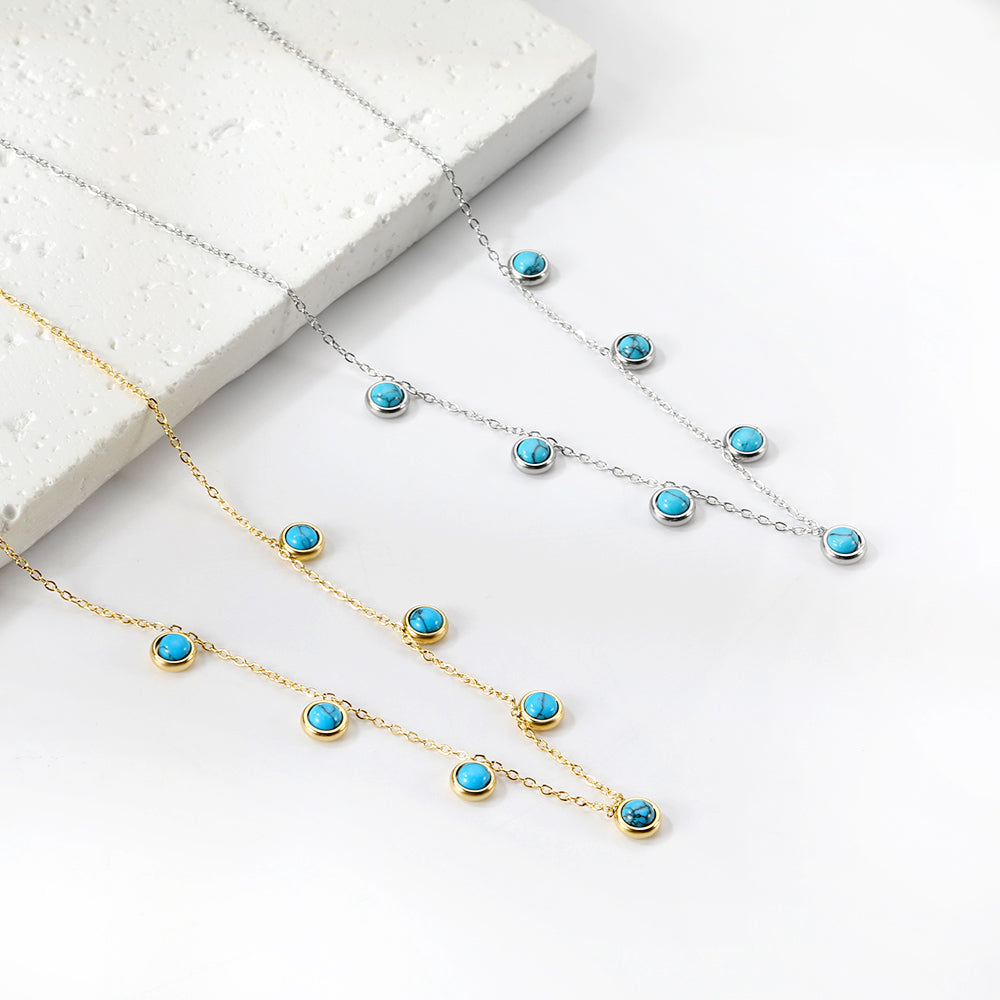 7 Half White Pearls Pendant Necklace 40+5cm asonjewelry