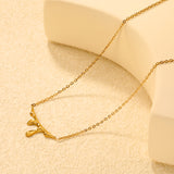 15x30mm teardrop pendant 1.2 cross chain 43+5cm+6mm round tag necklace, gold