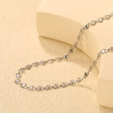7 x 6mm love-themed accessory, 46+5cm necklace, steel color/gold color