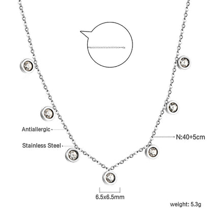 4 CZ necklaces in different colors asonjewelry