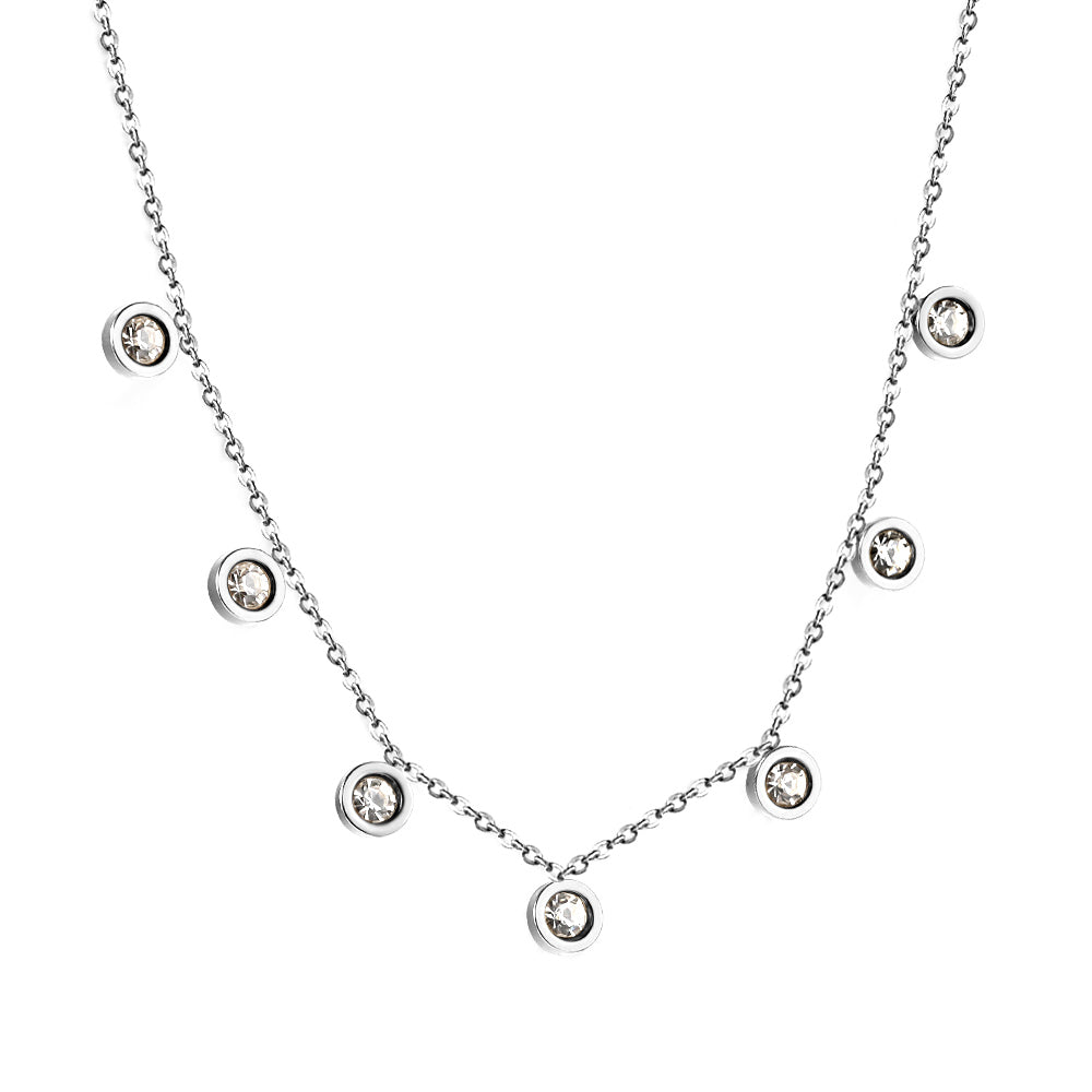 4 CZ necklaces in different colors asonjewelry