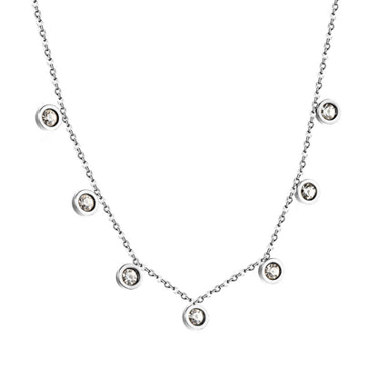 4 CZ necklaces in different colors asonjewelry