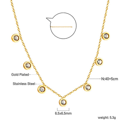 4 CZ necklaces in different colors asonjewelry