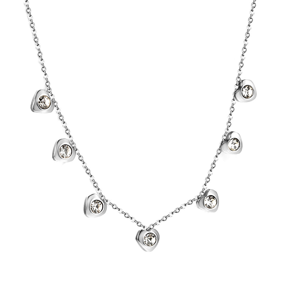 4 CZ necklaces in different colors asonjewelry