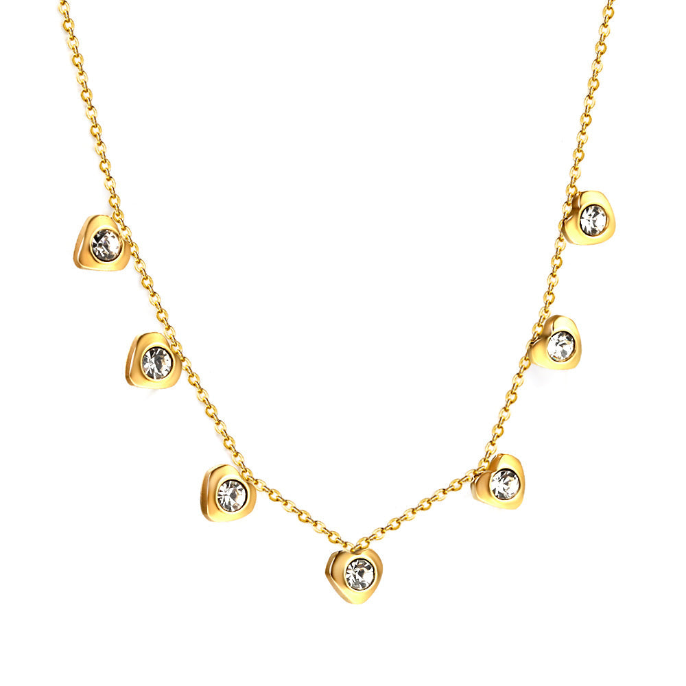4 CZ necklaces in different colors asonjewelry