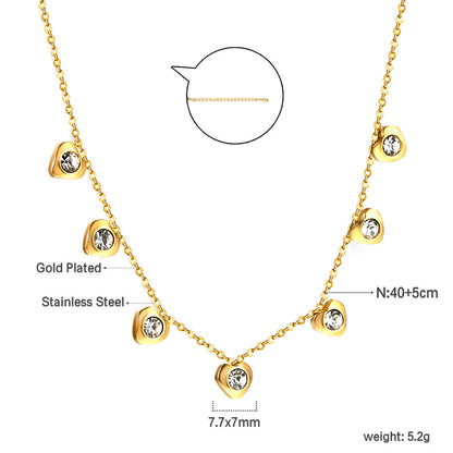 4 CZ necklaces in different colors asonjewelry