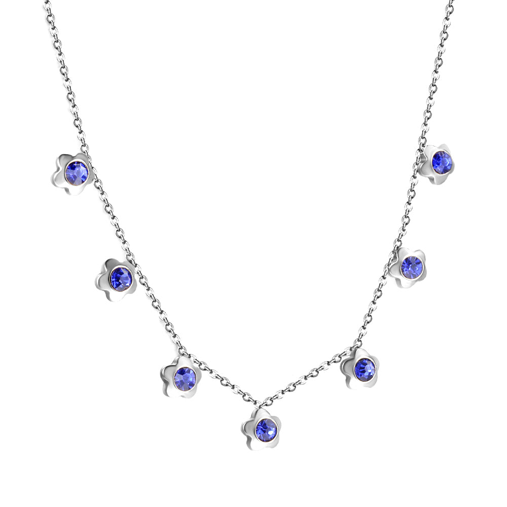 4 CZ necklaces in different colors asonjewelry