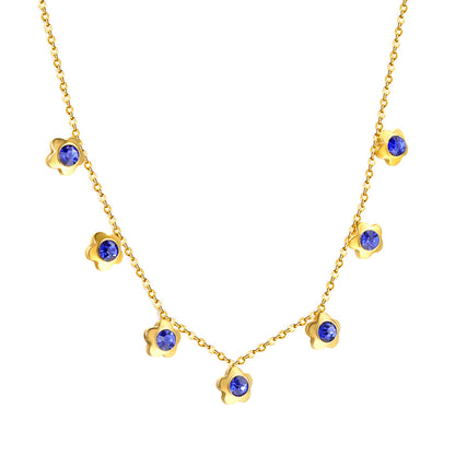 4 CZ necklaces in different colors asonjewelry