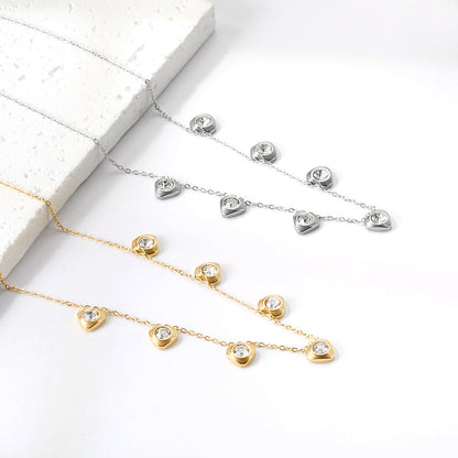 4 CZ necklaces in different colors asonjewelry