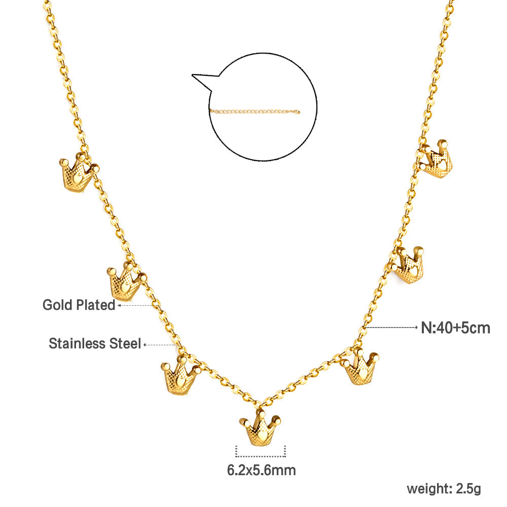 4 Different necklaces shell + cherry + crown + red dragonfly asonjewelry