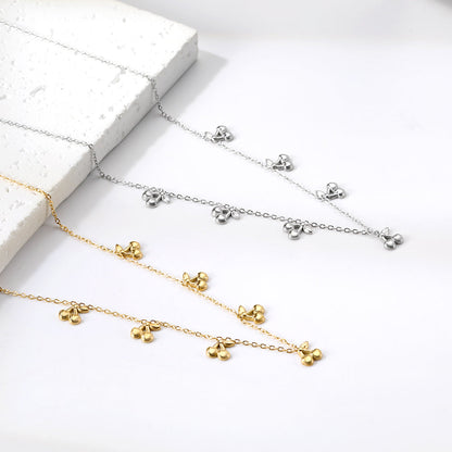 4 Different necklaces shell + cherry + crown + red dragonfly asonjewelry