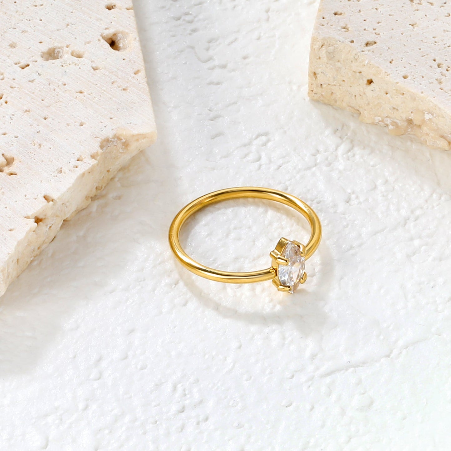 Gold Delicate CZ Open Rings asonjewelry