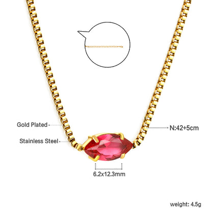 2024 New year 12 different colors diamond pendant necklace 42+5cm asonjewelry