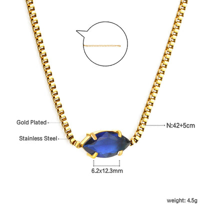 2024 New year 12 different colors diamond pendant necklace 42+5cm asonjewelry