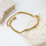 6mm white diamond-set pendant, width 2.9 x 18+5cm, bracelet, steel color/gold color