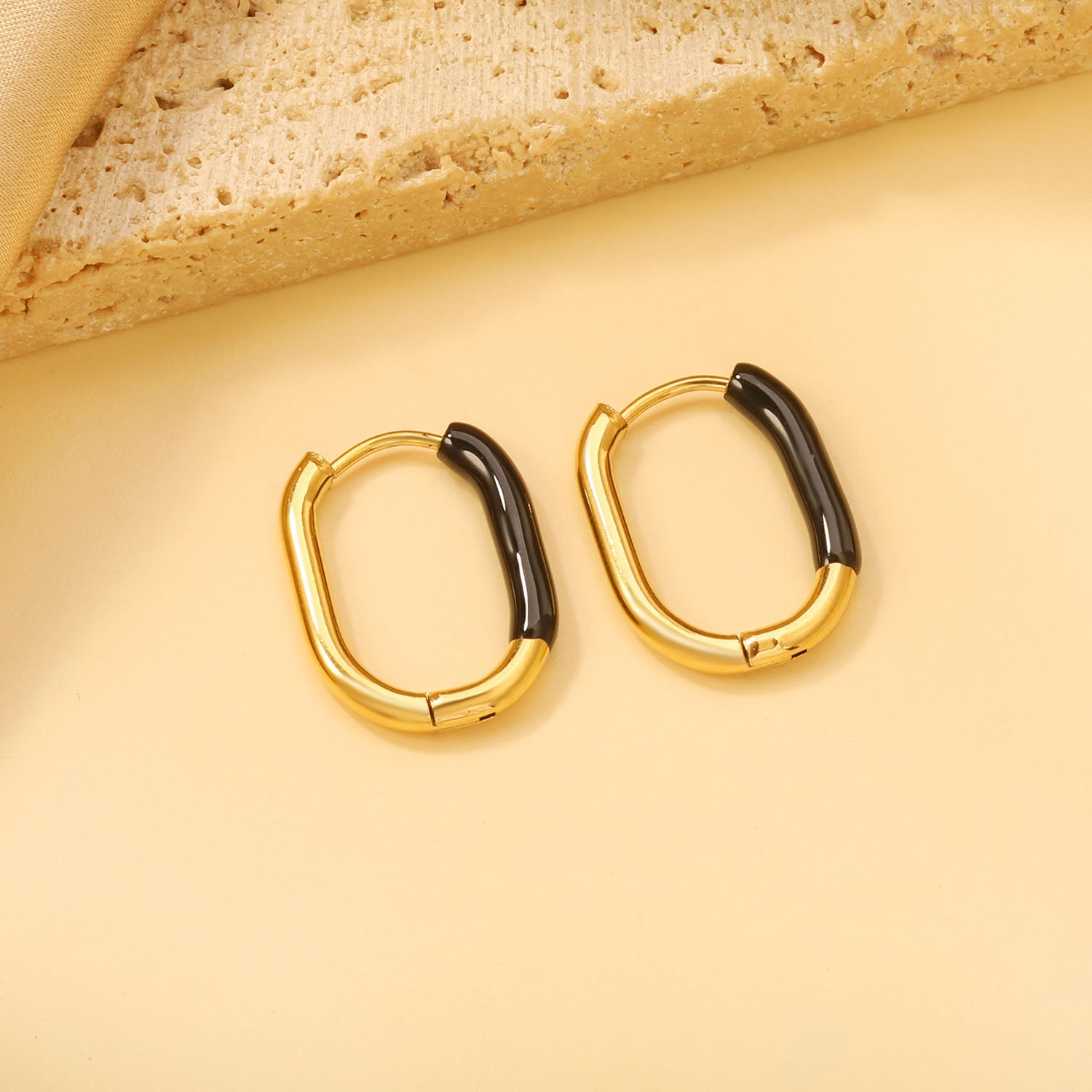 U-Shape Single White/Black/Purple/Pink/Lake Blue Drop Earrings 15.7*20.7*2.5mm asonjewelry