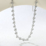 7 x 6mm love-themed accessory, 46+5cm necklace, steel color/gold color