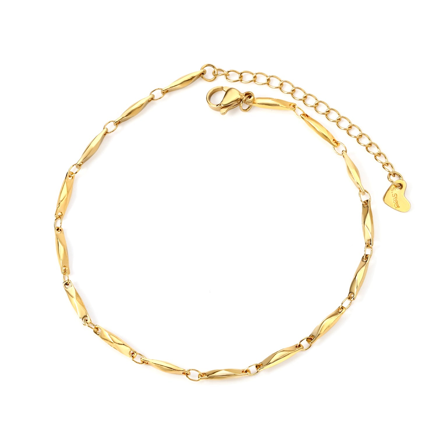 2.4*11mm long dumpling accessories anklet 22+6cm asonjewelry