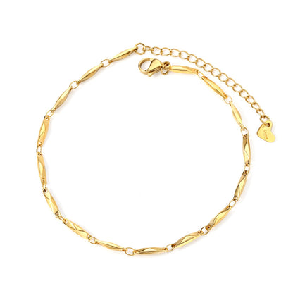 2.4*11mm long dumpling accessories anklet 22+6cm asonjewelry