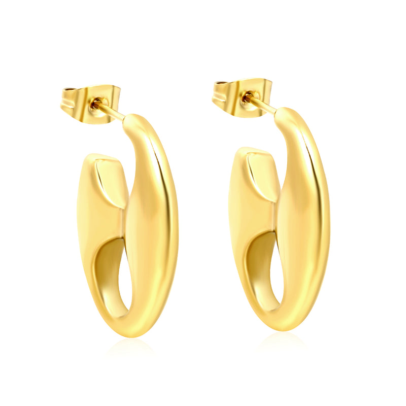 18.8 x 23.7mm open pig nose stud earrings, gold color