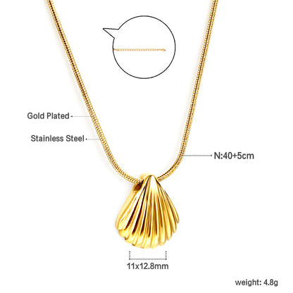 2024 New Year Shell Pendant Necklace 40+5cm asonjewelry
