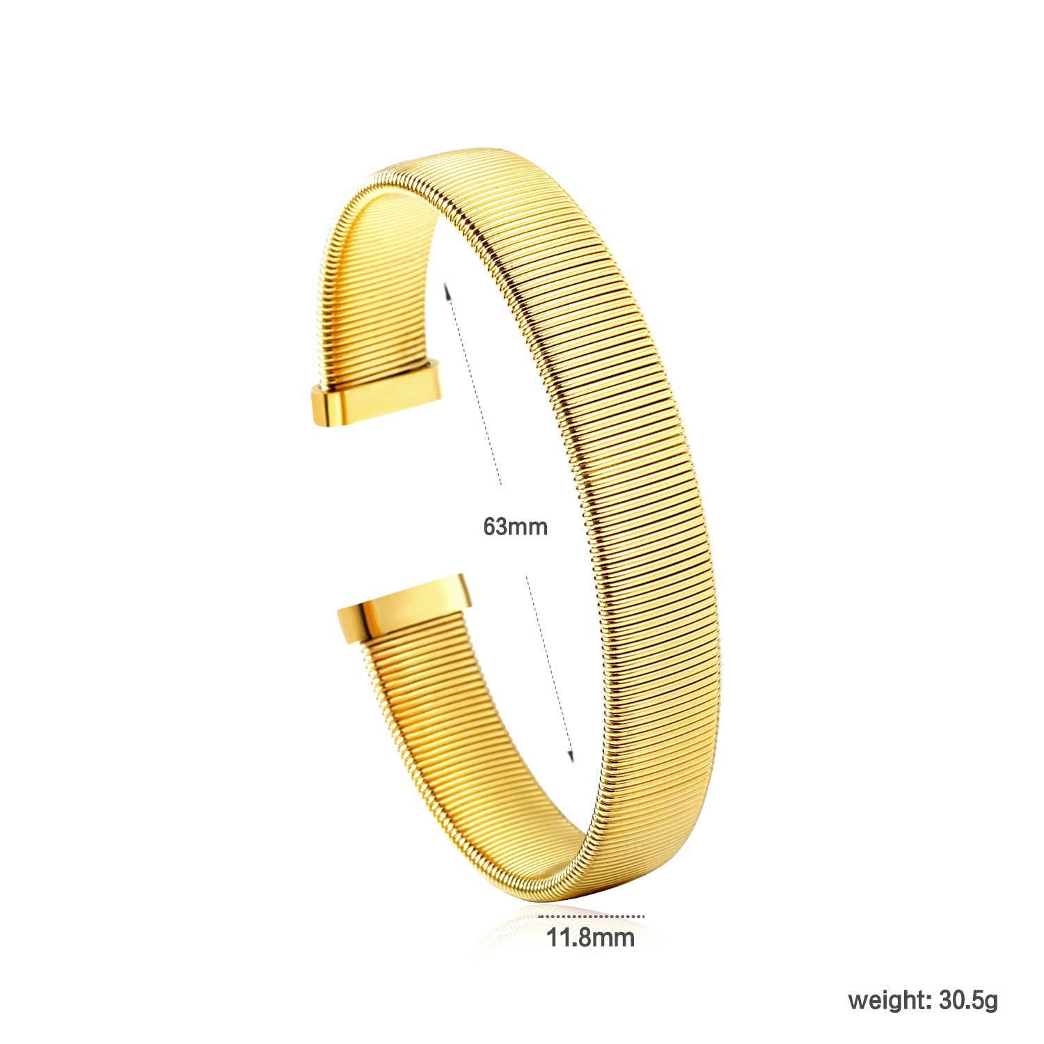 Golden Hard Bracelet 11.8*63mm asonjewelry