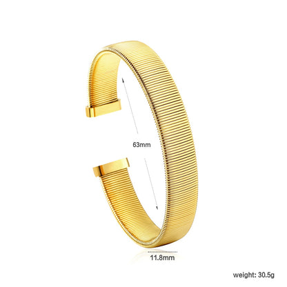 Golden Hard Bracelet 11.8*63mm asonjewelry