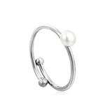 5mm Freshwater Pearl Adjustable Ring