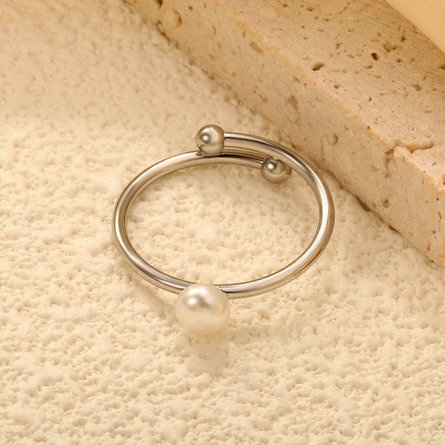 5mm Freshwater Pearl Adjustable Ring asonjewelry