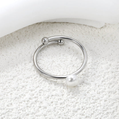 5mm Freshwater Pearl Adjustable Ring asonjewelry