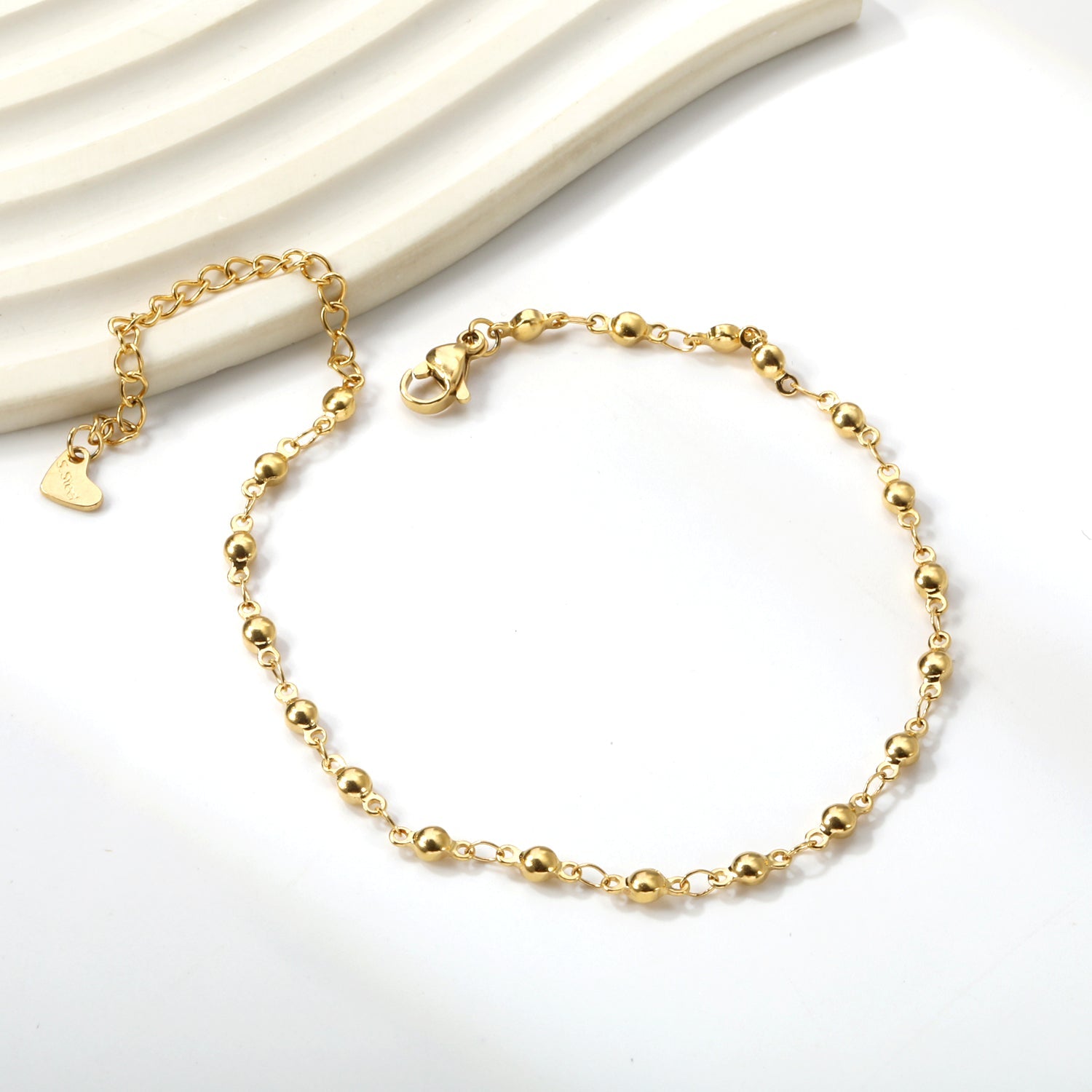 3.3mm Bean Accessories Anklet 22+6cm asonjewelry