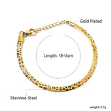 2024 New Year Blade Crushed Flower Print Bracelet 18+3cm
