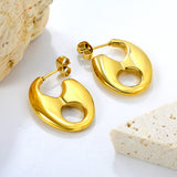 18.8 x 23.7mm open pig nose stud earrings, gold color
