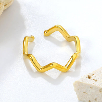 5.5mm Light Luxury Golden Adjustable Ring ¨C Moderate Width with Premium Finish, Unique & Non-Common Design asonjewelry