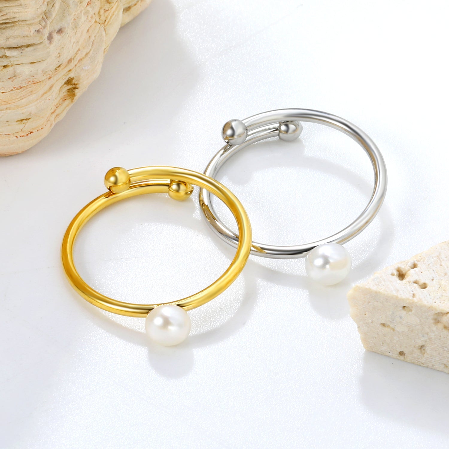 5mm Freshwater Pearl Adjustable Ring asonjewelry