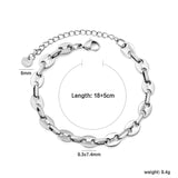 9.3*7.4mm series pig-nose chain 18+5cm+6mm round tail brand bracelet in steel color and gold color