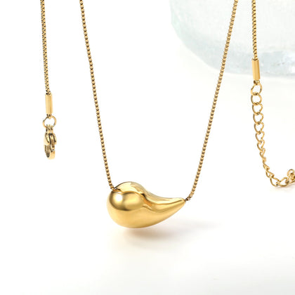 20mm & 25mm Water Drop Oval Pendant Necklace 40+5cm asonjewelry