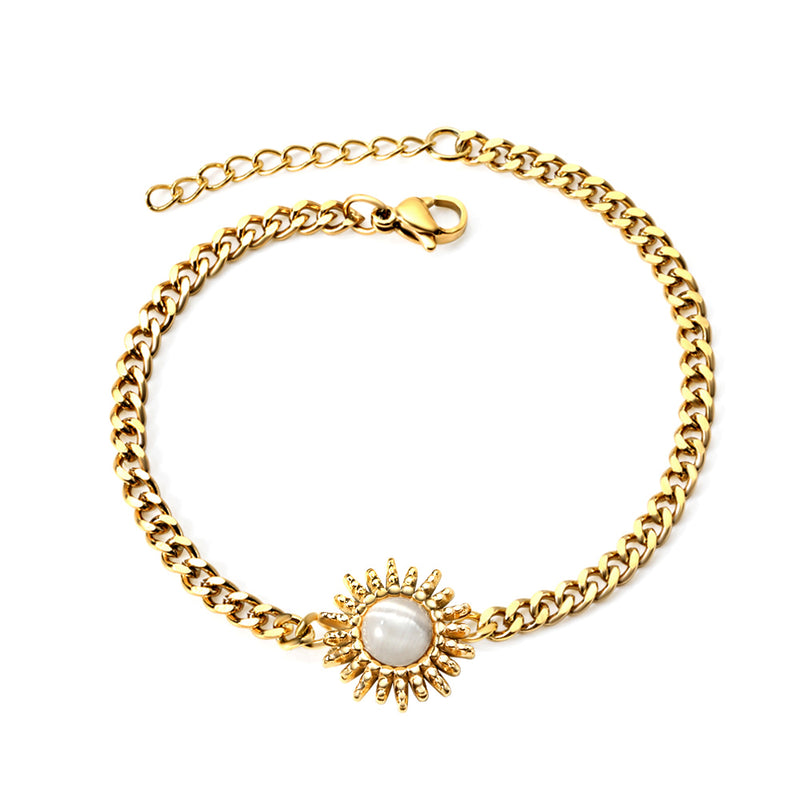 Spring Hot White Zircon Sun Accessory Bracelet 17+3cm