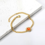 Spring Hot Pink Zircon Sun Accessory Bracelet 17+3cm