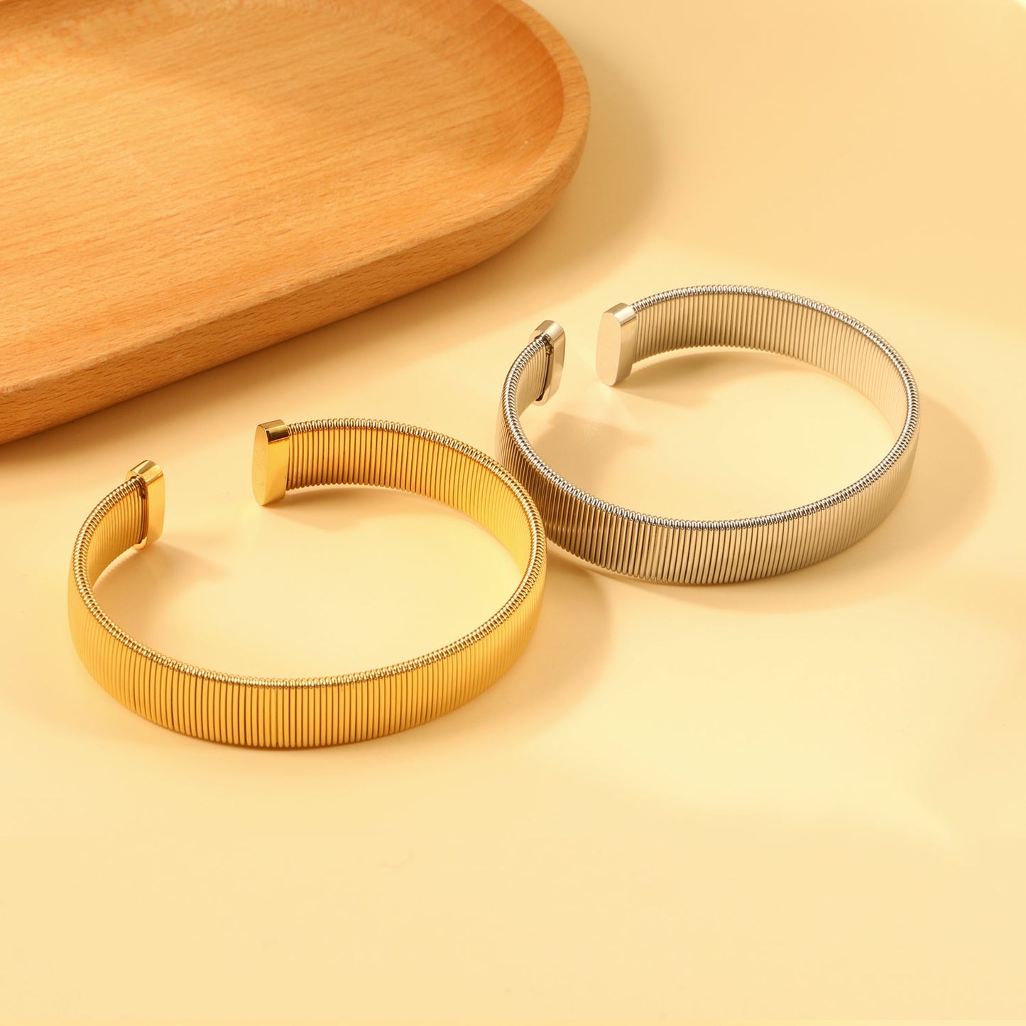 Golden Hard Bracelet 11.8*63mm asonjewelry