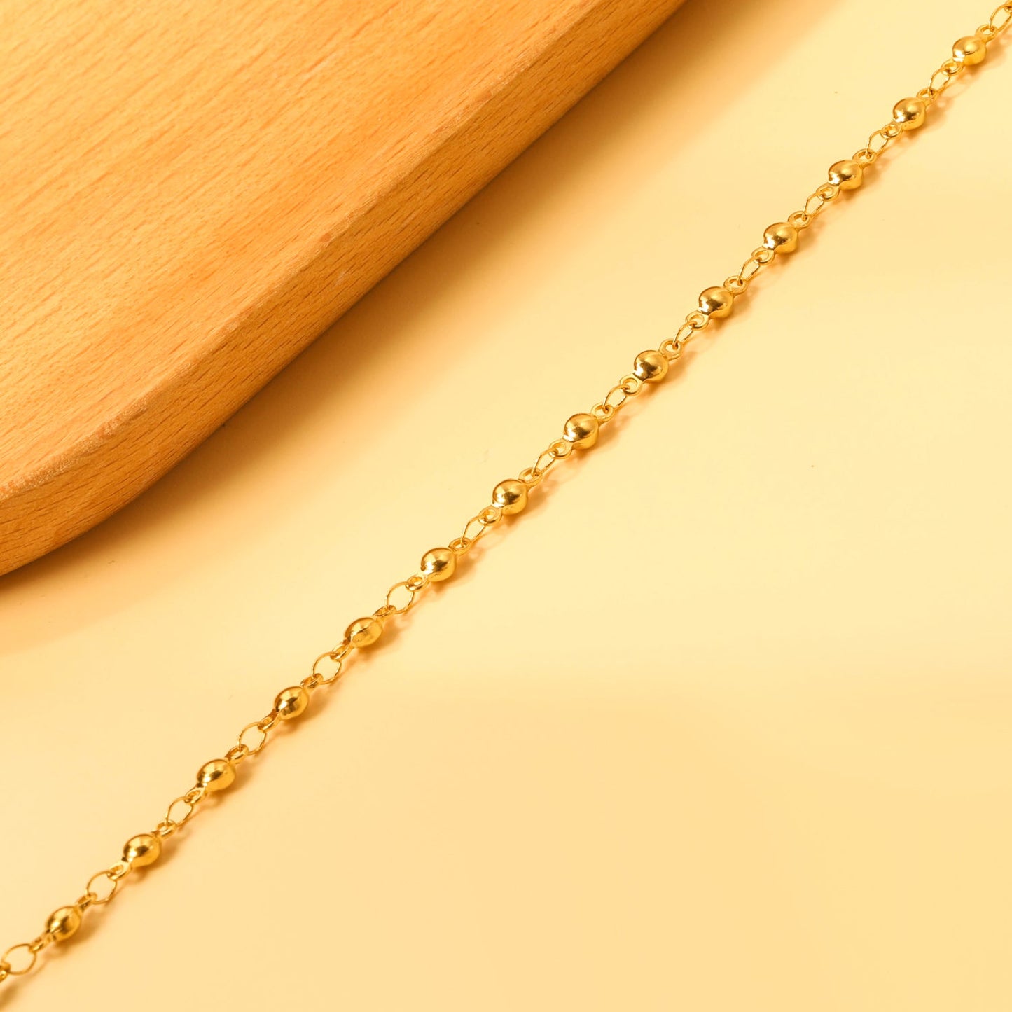 3.3mm Bean Accessories Anklet 22+6cm asonjewelry